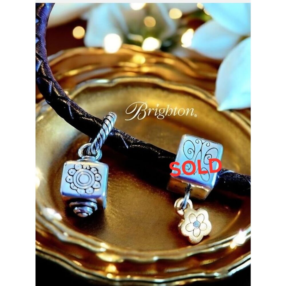 BRIGHTON Floral Cube Charm VINTAGE INSPIRED